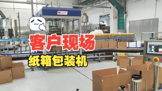 客戶(hù)現(xiàn)場(chǎng) 裝箱機(jī) 紙箱包裝機(jī) - 4000BPH 5L 油線(xiàn)